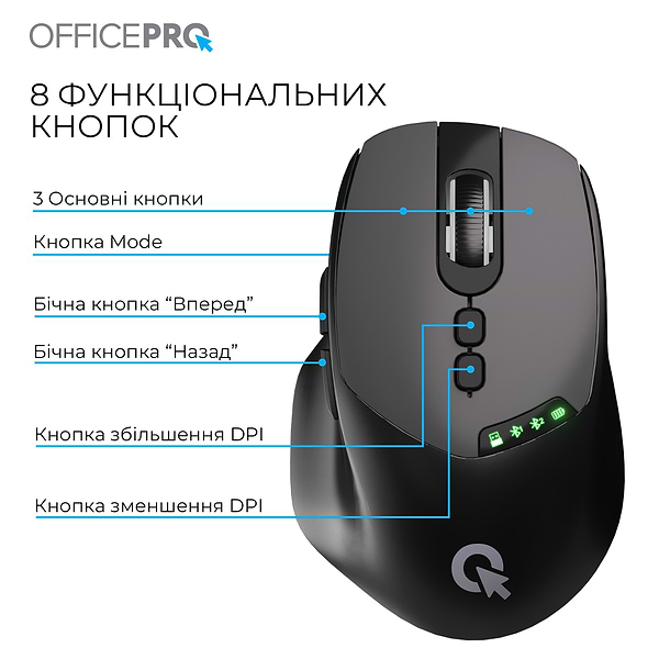 Фото - Миша бездротова OfficePro Silent Click Wireless Black (M520B)