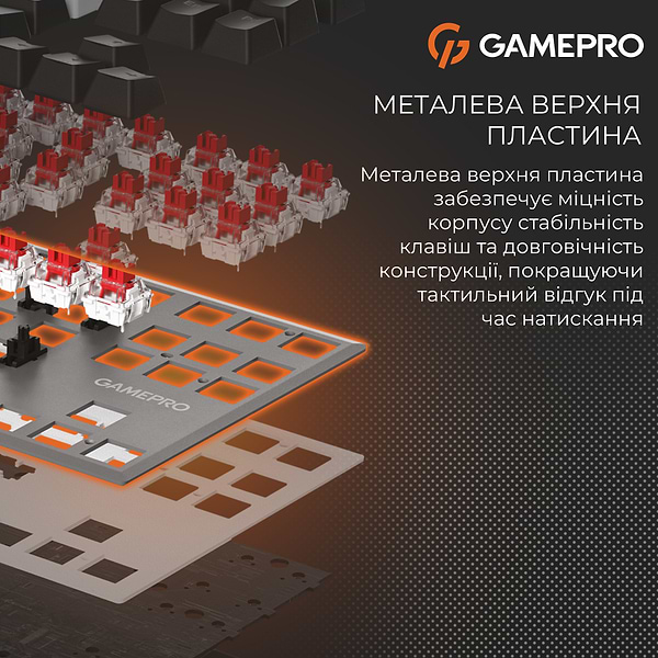 Фото - Клавіатура дротова GamePro Genesis Joker Outemu Red Swithes USB Gray (MK124G)