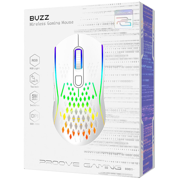 Фото - Мышь беспроводная игровая Proove Gaming Buzz White (WMBU00022402)