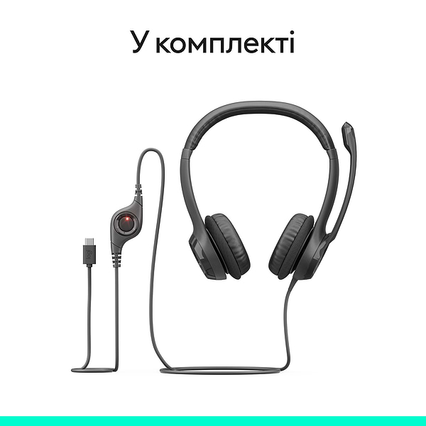 Фото - Гарнитура проводная Logitech H390 USB-C Midnight Black (981-001576)