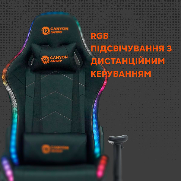 Фото - Крісло для геймерів Canyon Irida RGBCH03 RGB Black (CNS-RGBCH03)