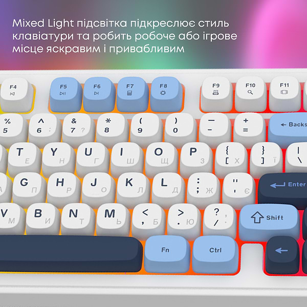 Фото - Клавиатура проводная игровая Ajazz AF98 Glacier Blue (AF98-GB)