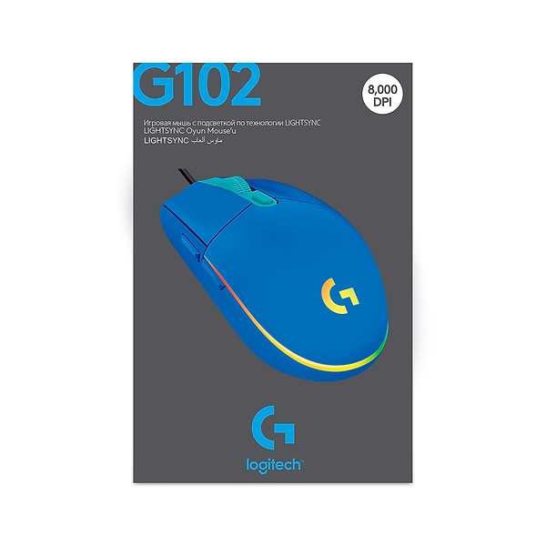Фото - Миша дротова ігрова Logitech G102 Lightsync Blue (910-005801)