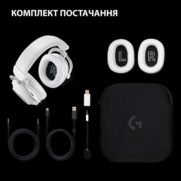 Фото - Гарнитура беспроводная игровая Logitech G PRO X 2 LightSpeed Wireless White (981-001269)
