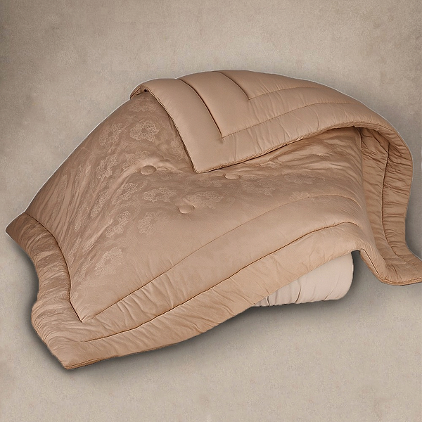 Фото - Одеяло зимнее двуспальное евро MirSon King Size 220x240 см Шелковое Silk Kapok №1517 Ferrero Gold (2200011170077)