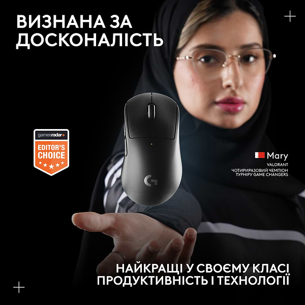 Фото - Уценка - Мышь беспроводная игровая Logitech G Pro X Superlight 2 DEX LightSpeed Black (910-007357)