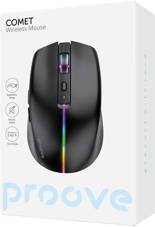 Фото - Мышь беспроводная игровая Proove Comet Black (WMCM00022001)