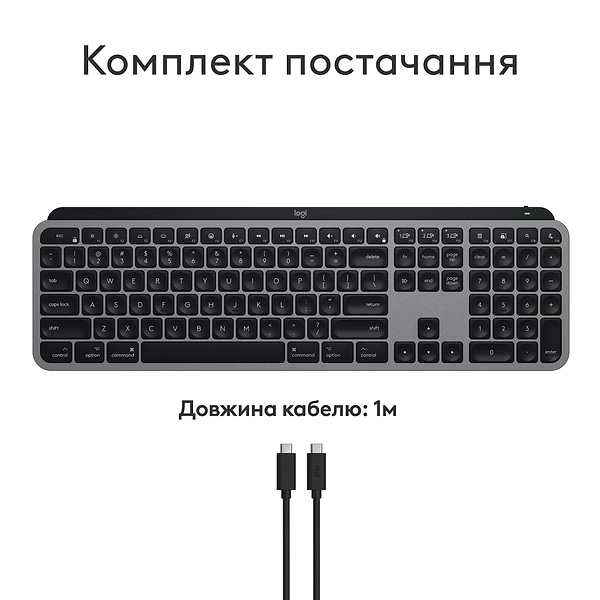 Фото - Клавиатура беспроводная Logitech MX Keys S for Mac Space Grey (920-011637)