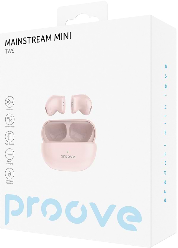 Фото - Наушники вкладыши беспроводные TWS Proove Mainstream Mini TWS Peach (TWMM00010014)