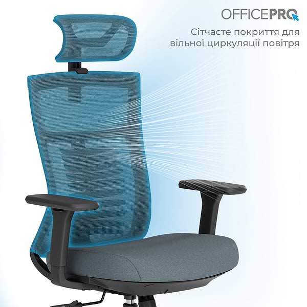 Фото - Крісло офісне OfficePro Balance (OC550-B-DG-DG) Black/Dark Gray