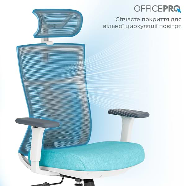 Фото - Крісло офісне OfficePro Balance (OC550-W-DG-BL) White/Dark Gray/Blue