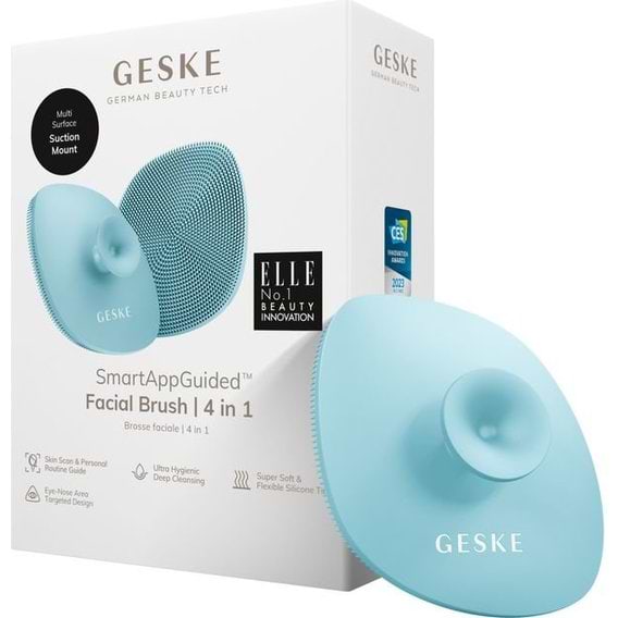 Щетка для чистки лица GESKE Facial Brush 4 в 1 бирюзовый с держателем (GK000038TQ01)