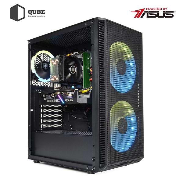 Фото - Системний блок QUBE QB i3 12100F RX 560 4GB 84 (i312100FRX5604GB84)