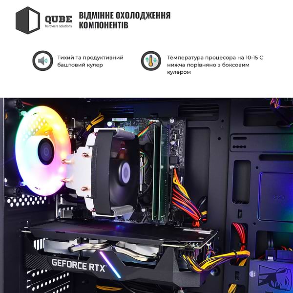 Фото - Системный блок QUBE QB i5 10400F RX 550 4GB 164 (i510400FRX 5504GB82)