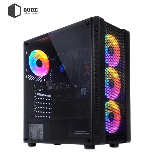 Фото - Системний блок QUBE QB i3 10100F RX 560 4GB 1611 (i310100FRX 5604GB1611)