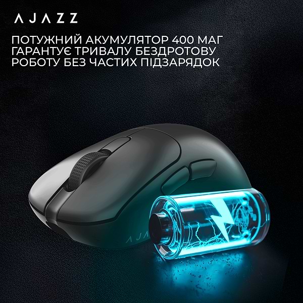 Фото - Миша бездротова ігрова Ajazz AJ179PRO -3 Mod-Black-Pixart 3395-8K (AJ179-PRO-B)
