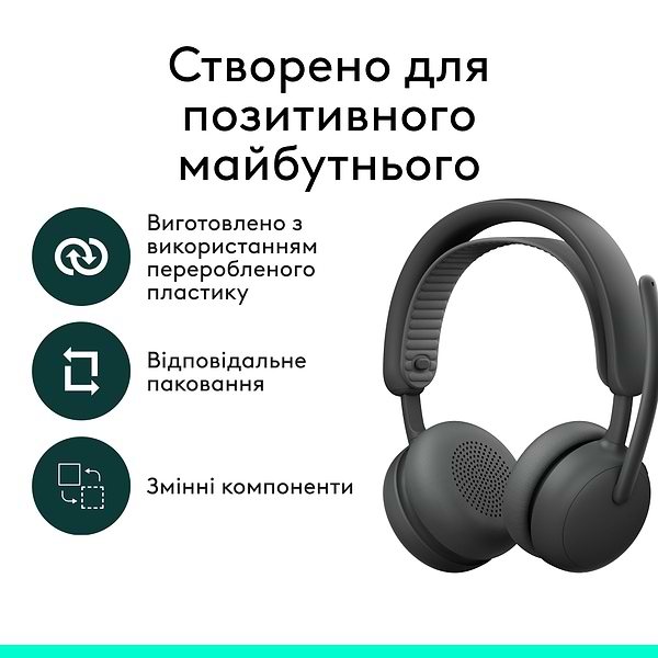 Фото - Гарнітура бездротова Logitech Zone Wireless 2 ES Graphite (981-001503)