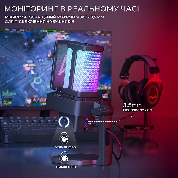 Фото - Мікрофон до комп'ютера Fifine Ampligame Q8PRO USB Black
