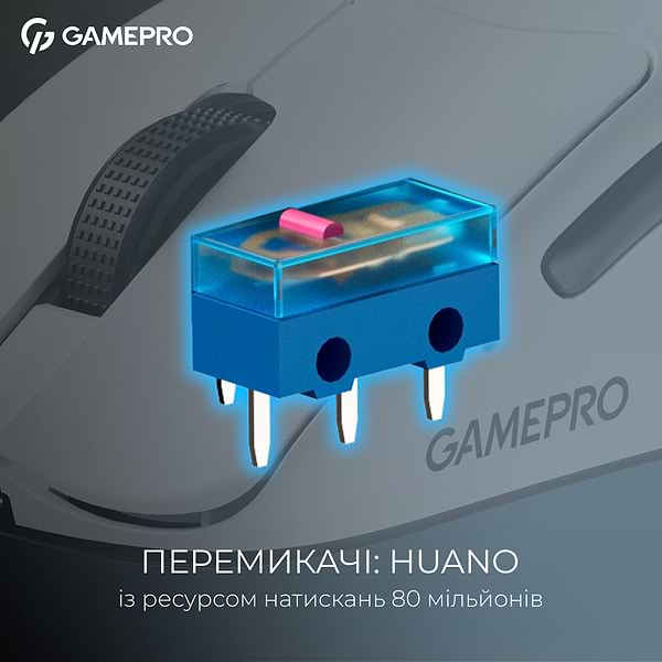 Фото - Миша бездротова ігрова GamePro Asgard Surt Wireless White (GM017W)