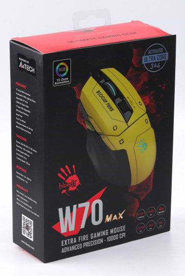 Фото - Миша дротова ігрова Bloody W70 Max (Punk Yellow)