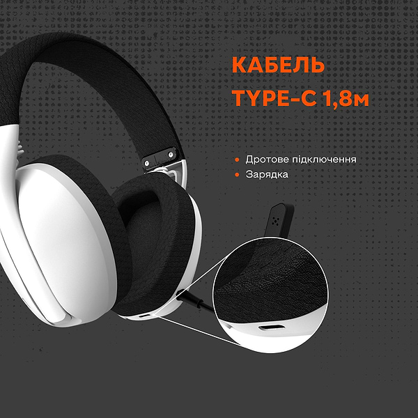 Фото - Гарнітура бездротова ігрова Canyon Ego GH-13 Wireless Gaming 7.1 White (CND-SGHS13W)