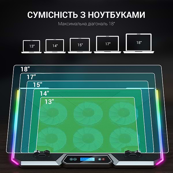 Фото - Підставка під ноутбук охолоджуюча GamePro CP890 Black