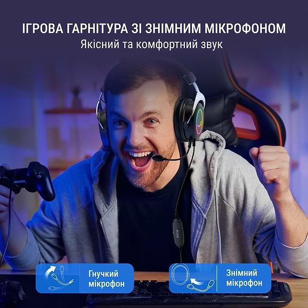 Фото - Гарнітура дротова ігрова Fifine H3 Black