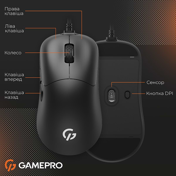 Фото - Миша дротова ігрова GamePro GM690B