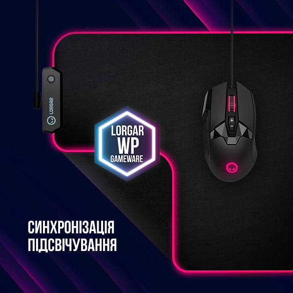 Фото - Килимок для миші ігровий Lorgar Steller 919 RGB USB Gaming (LRG-GMP919)