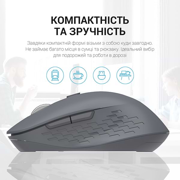 Фото - Миша бездротова OfficePro M230G Silent Click Wireless Gray (M230G)