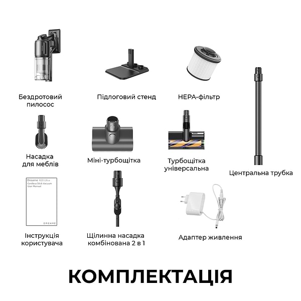 Фото - Пилосос ручний для дому Dreame R20 Ultra (VRV57F-1)