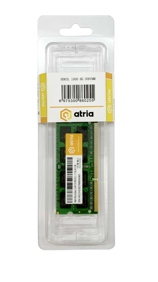 Фото - Память DDR ATRIA SO-DIMM DDR3 8/1600 (UAT31600CL11SLK1/8)