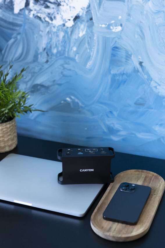 Фото - Док-станція Canyon HDS-95ST USB-C 14-в-1 Black (CNS-HDS95ST)