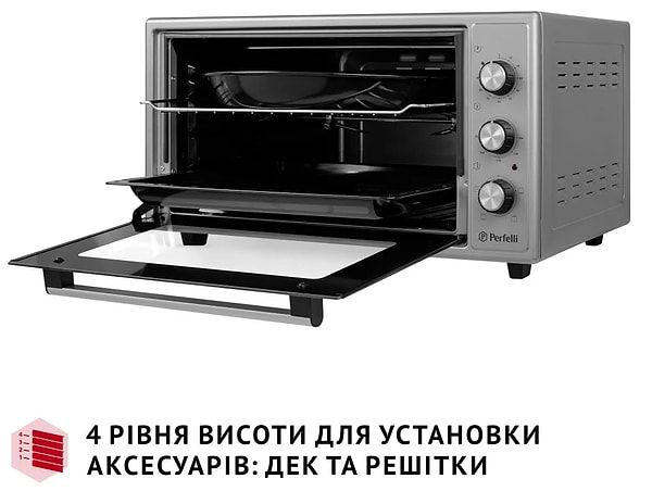 Фото - Печь электрическая Perfelli MIRAGE 48 GREY