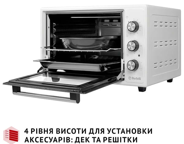 Фото - Печь электрическая Perfelli TRIMO 37 WHITE