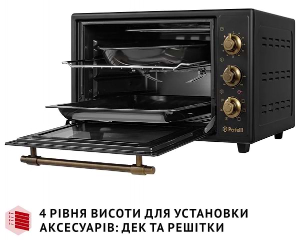 Фото - Печь электрическая Perfelli LAGGIO 37 BLACK RETRO