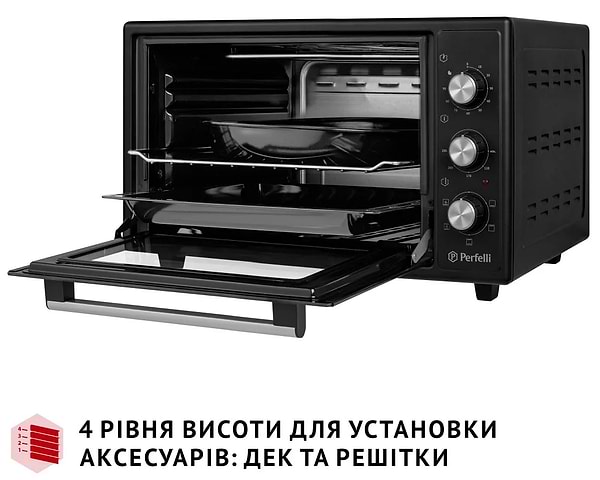 Фото - Печь электрическая Perfelli TRIMO 37 BLACK