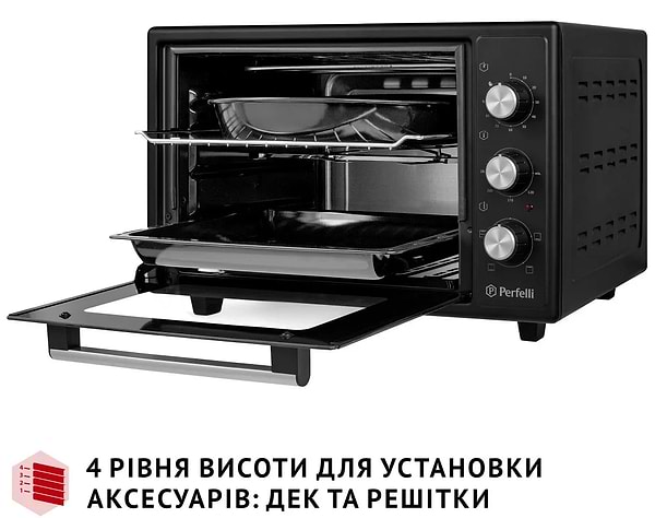 Фото - Печь электрическая Perfelli MIRAGE 37 BLACK