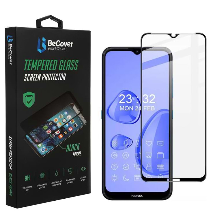 Защитное стекло для смартфона BeCover for Nokia 1.4 Black (706902)