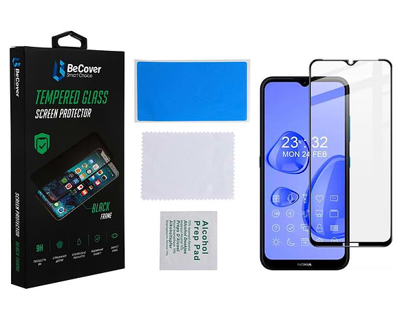 Фото - Захисне скло для смартфону BeCover for Nokia 1.4 Black (706902)