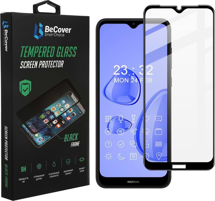 Защитное стекло для смартфона BeCover for Nokia C30 Black (706903)