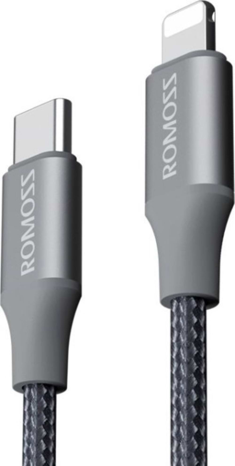 Кабель синхронизации данных Romoss CB1737 Type-C/Lightning PD27W/9V3A 1m Grey (CB1737-631-G43H)