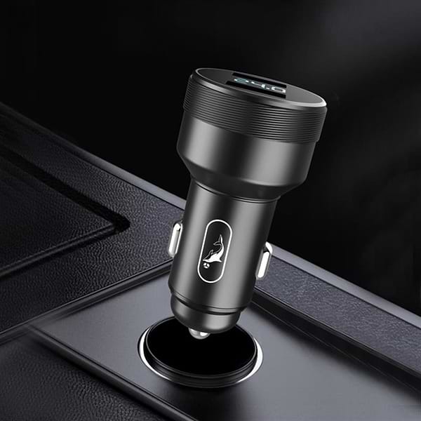Фото - Автомобільний зарядний пристрій SkyDolphin SZ05 Aluminium Double QC3.0 (2USB, 3.1A) Black (AZP-000084)