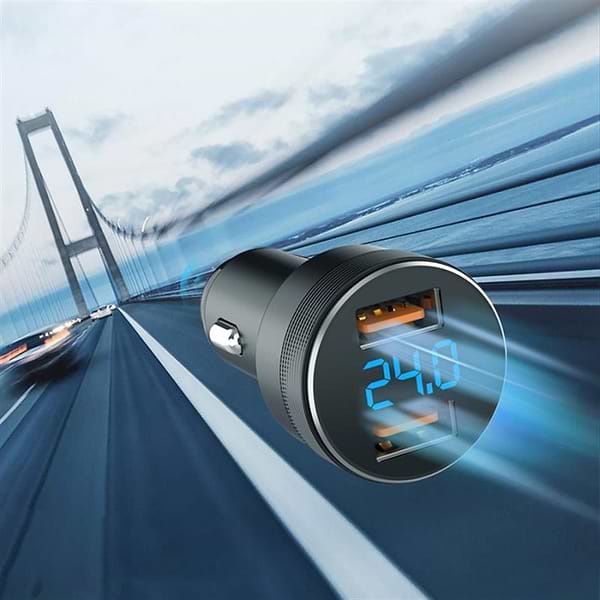 Фото - Автомобільний зарядний пристрій SkyDolphin SZ05 Aluminium Double QC3.0 (2USB, 3.1A) Black (AZP-000084)