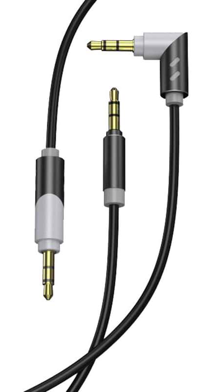 Кабель 3.5 мм -3.5 мм SkyDolphin SR09 Rotate Aluminium Connector 3.5 мм-3.5 мм 1m Black (AUX-000064) - Фото 1