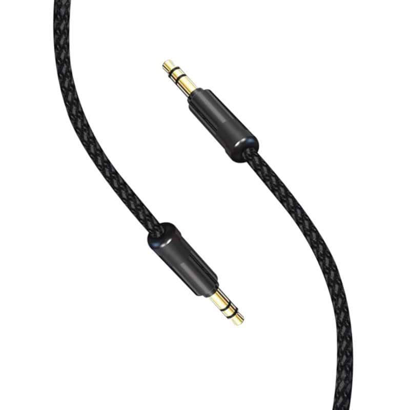 Кабель 3.5 мм -3.5 мм SkyDolphin SR10 Neylon Wire 3.5 мм-3.5 мм 1m Black (AUX-000065)