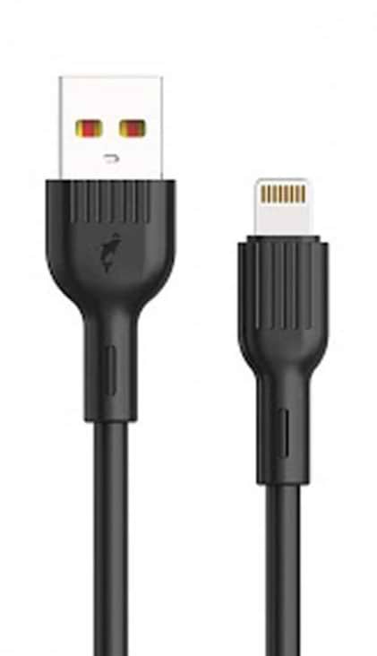 Фото - Кабель синхронізації даних SkyDolphin S03L USB-Lightning 1m Black (USB-000416)