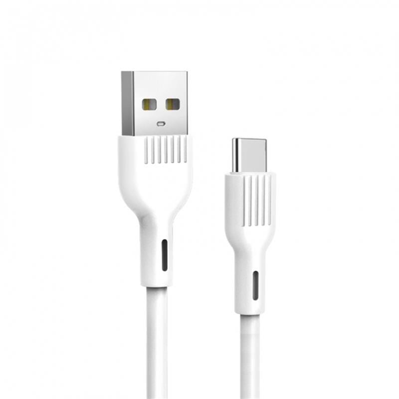 Кабель SkyDolphin S03T USB - Type-C 1 м White (USB-000419)