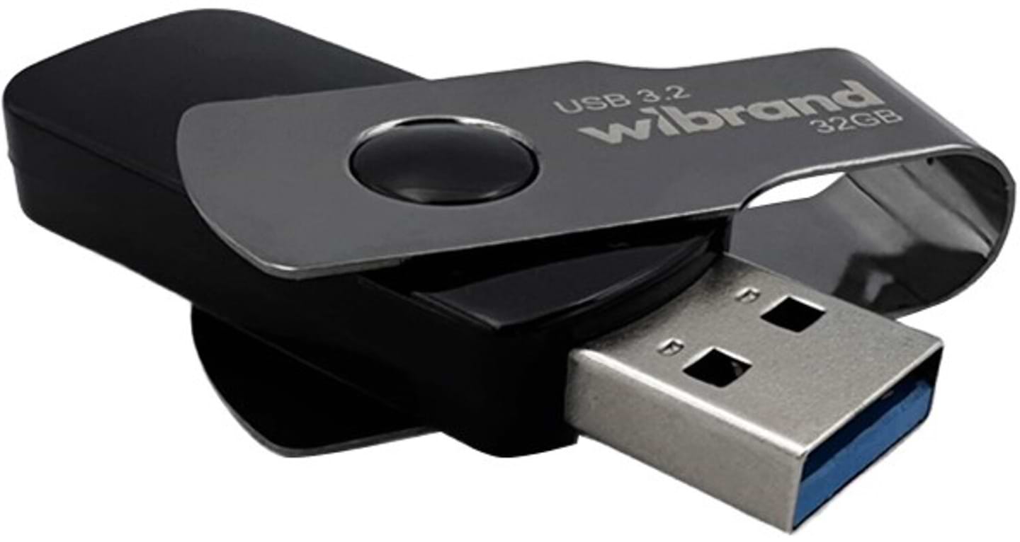 Флеш USB Wibrand USB 3.2 Gen1 Lizard 32GB Black (WI3.2/LI32P9B)