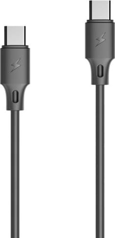 Кабель синхронізації даних WK WDC-106a 3А USB-C - USB-C 1m Black